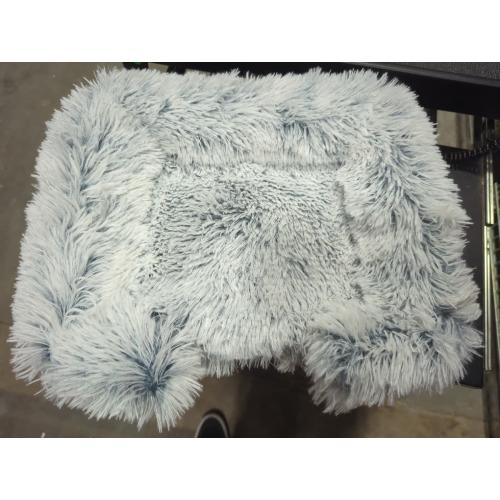 Half Surround Dog Bed Soft Square Pet Cat Sofa Full Filling Medium Kennel Plush Cushion House(Light Gray,Small)