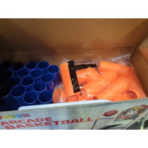 JOYIN Arcade Basketball Game Set with 4 Balls and Hoop for Kids 3 to 12 Years Old Indoor Outdoor Sport Play - Easy Set Up - Air Pump Included - Ideal for Competition