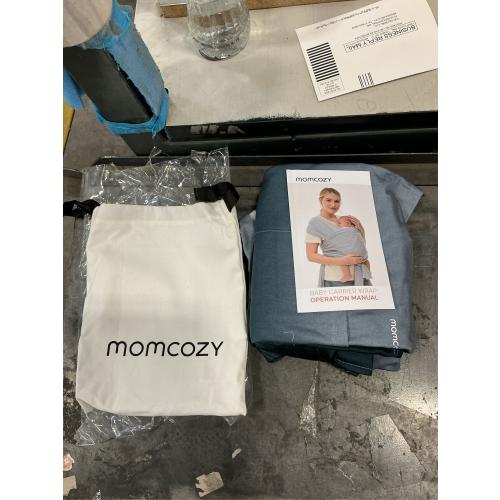 Momcozy Baby Wrap Carrier, Ergonomic Infant Slings for Newborn to Toddler 8-35 lbs, Adjustable Baby Wrap for Adult Fits Sizes XXS-XXL, Easy to Wear Baby Carriers, Gradient Blue