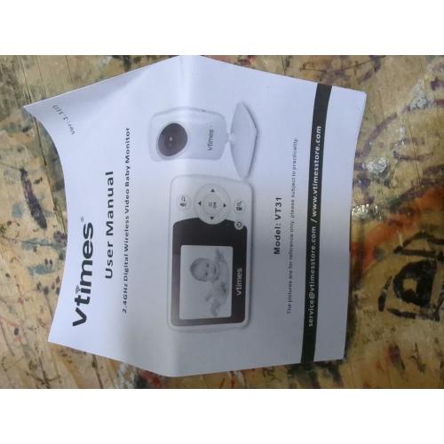 Video Baby Monitor with Camera and Audio - 2.4 LCD Screen, Portable Baby Camera Monitor No WiFi Night Vision VOX Mode Feeding Alarm 1000ft Range Ideal for Baby/Elderly/Pet