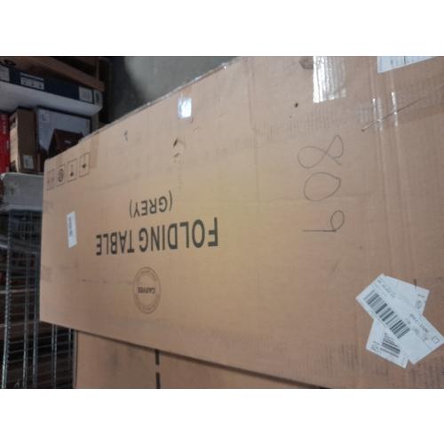 6FT Picnic Table Folding Table Camping Table Plastic Table Fold Up Table Lock for Party Event,White