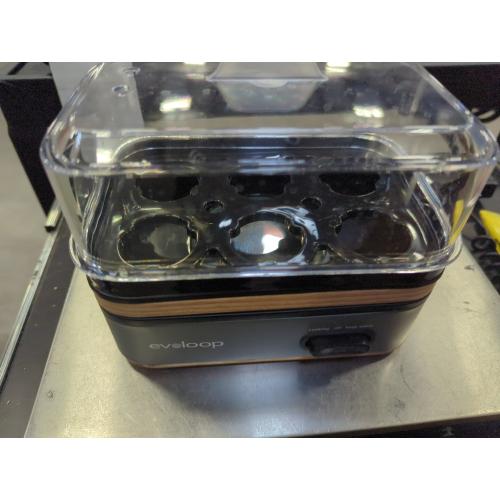 Rapid Egg Cooker Electric 6 Eggs Capacity, Soft, Medium, Hard Boiled, Poacher, Omelet Maker Egg Poacher With Auto Shut-Off, BPA Free