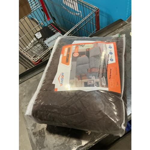 VANSOFY Waterproof Recliner Couch Covers, Sofa Covers 1-Piece Washable Reclining Sofa Cover Non-Slip Furniture Protector with Elastic Straps Pocket for Dogs, Pets(Chocolate,Oversized 2 Seater)