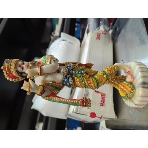 Esplanade Lord Krishna Kishan Gopal God Murti Idol Statue Sculpture Resin - 11 Inches - Multicolour