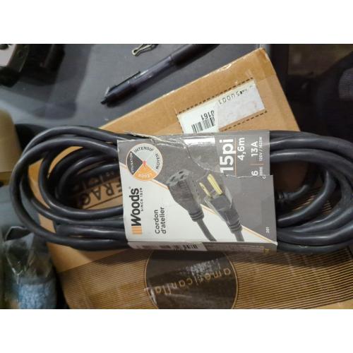 Woods Extension Cord (15 foot Black)