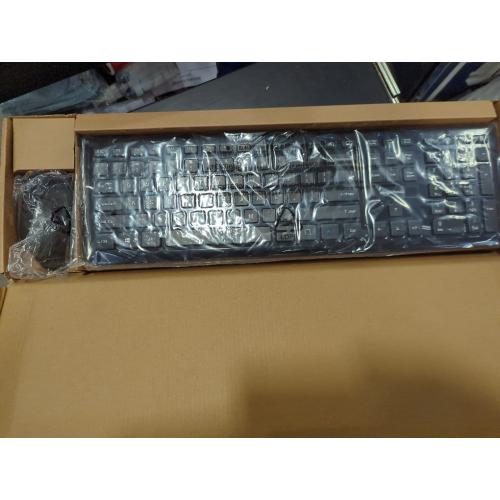 Amazon Basics Wired Keyboard and Mouse Bundle, Full-Sized, QWERTY Layout, Black