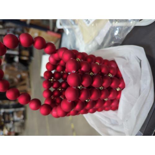 COLOR RED YUSHINY Women Beaded Bucket Matte-finish Evening Bags with Detachable Chain for Wedding Party