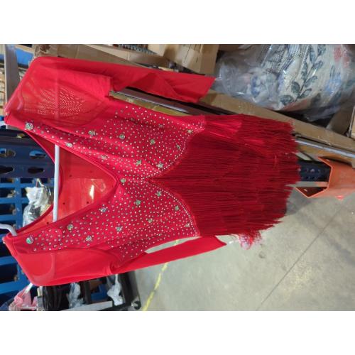 Size M-L..Women's Tassel Latin Dance Performance Dresses Cha Cha Tango Practice Costumes Ballroom Dancewear Skirt for Rumba