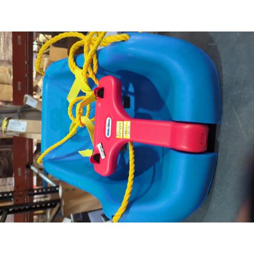 Little Tikes Snug 'n Secure Blue Swing with Adjustable Straps, 2-in-1 for Baby and Toddlers Ages 9 Months - 4 Years