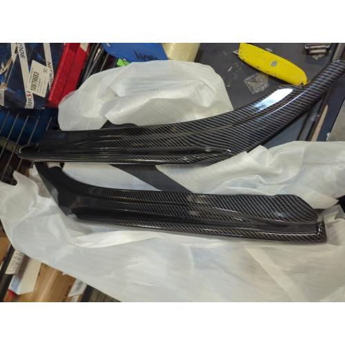 Brilluxa Rear Diffuser, Splitter Lip, Carbon Fiber Apron, Compatible with Infiniti Q50 2014‑2022, Rear Bumper Airflow Side Lip Extension