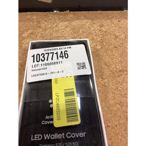 Samsung LED Wallet Cover EF-NG991 - Flip cover for cell phone - black - for Galaxy S21 5G