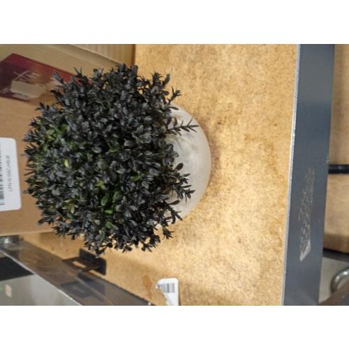 Velener Mini Sage Green Potted Boxwood Topiary Artificial Plants for Home Decor Indoor, Farmhouse House Plant Office Small Desk Shelf Apartment Coffee Bar Bathroom Decor Guest Room, Small Fake Plant