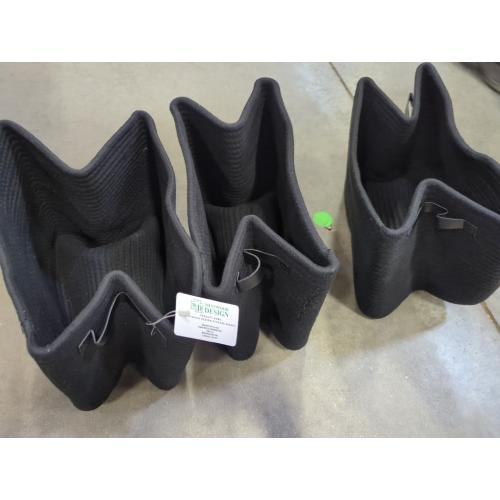 MINTWOOD Design 3-Pack Storage Baskets for Shelves, Decorative Baskets for Organizing, Woven Baskets for Storage, Book Basket Cube Bin Box, Pantry Closet, Shoe Organizer, Black / Black