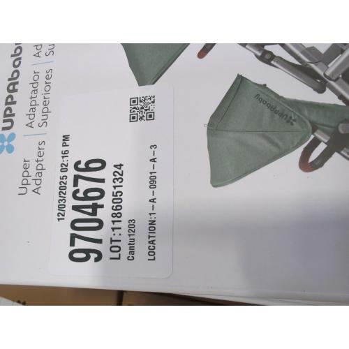 UPPAbaby Upper Adapter for Vista, Vista V2, and Vista V3 Strollers/ Compatible with Bassinet, Toddler Seat, Aria, Mesa V2, or Mesa Max Infant Car Seats / Quick   Secure Attachment / 1 Set