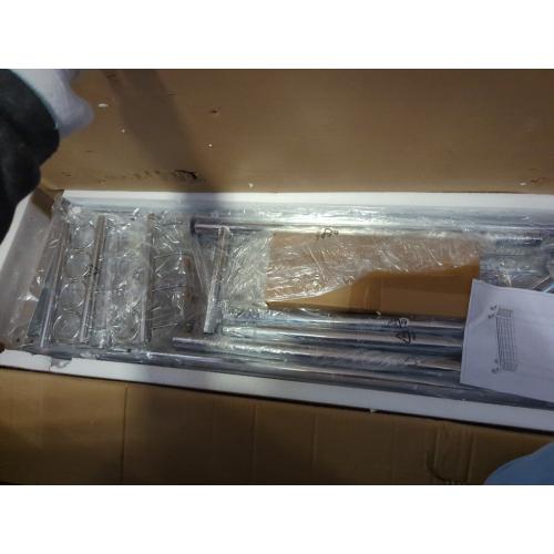 Heavy Duty Clothes Rack - Double Rod Clothing Racks for Hanging Clothes, Portable & Adjustable Garment Rack with Wheels, Rolling Clothes Rack Load 670LBS for Bedrooms, Laundry, Closet (Sliver)