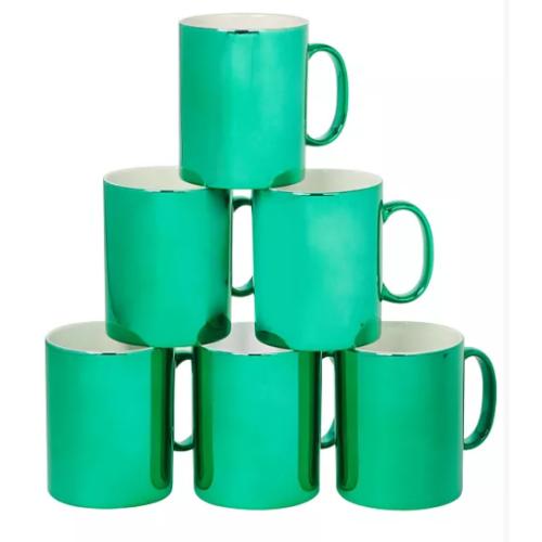 InternationalHoliday Lights Green 16 oz Mugs Set of 6