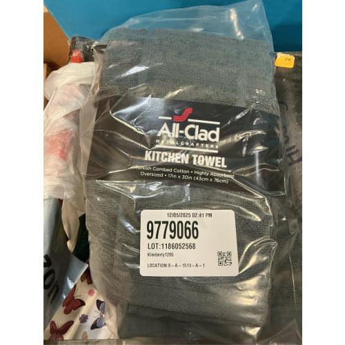 3-packs All-Clad Solid Kitchen Towel: Highly Absorbent, Super Soft Long Lasting - 100% Cotton, 17x30 Tea Towel for Cleaning & Drying Dishes, Pans, Glassware, or Countertops, (1-Pack), Pewter