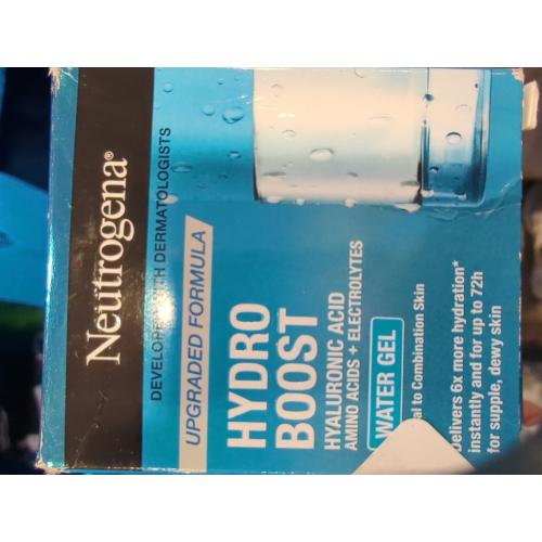 Neutrogena Hydro Boost Water Gel, 24 Hr Hydration for Normal/Oily Skin, Signature Fragrance, Face Moisturizer with Hyaluronic Acid, Skin Care for Juicy, Deeply Hydrated Skin, 1.7 oz