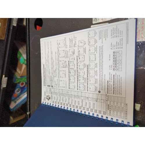 Blue Murray Sporting Goods Premium Baseball Softball Scorebook - 60 Games | Stats Score Keeper Book for Adult & Youth Baseball/Softball