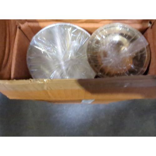StonKraft eSplanade Engraved Brass Goblet Champagne Glasses Flutes Coupes Wine Glass Set (Thick) - Silver Polished