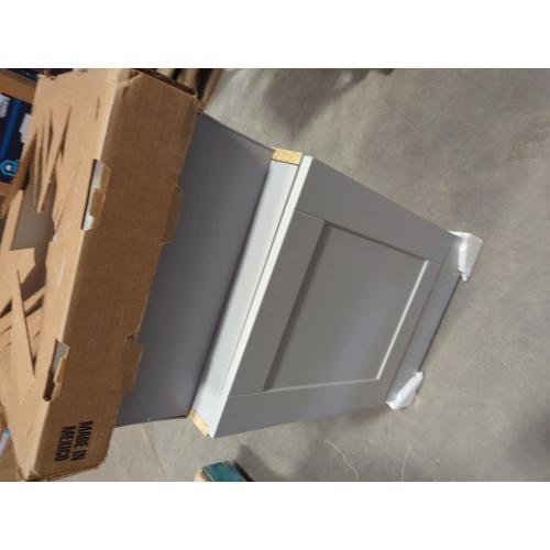 Project Source 18-in Gray Single Sink Bathroom Vanity with White Cultured Marble Top