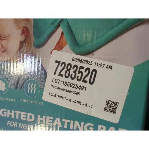 Heating Pad for Neck and Shoulders and Back, Christmas Birthday Gifts for Women Mom Wife Men Dad, Mothers Day Gifts, Weighted Neck and Shoulder Heating Pads, 6 Heat Settings 4 Auto-Off,17x23 Blue