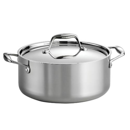 Signature 5 Quart Tri-Ply Clad Stainless Steel Covered Dutch Oven