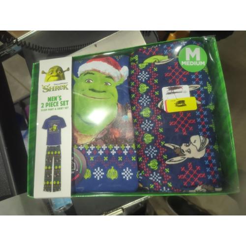 Shrek 2pcs Sleep Pant & Shirt Medium