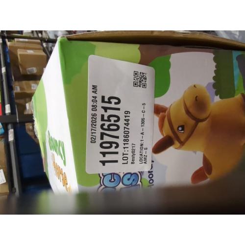 iPlay, iLearn Bouncy Pals Hopping Horse, Toddler Girl Boy Inflatable Bouncing Animal Hopper Toy, Outdoor Indoor Plush Ride on Bouncer, Baby Birthday Gift 18 Month 2 3 4 Year Old Kid - Horse