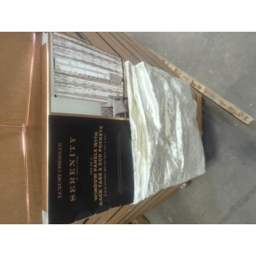 Luxury Chenille Serenity By Indigo Home Set Of 2 Window Panels With Back Tabs & Rod Pockets 38 x 84