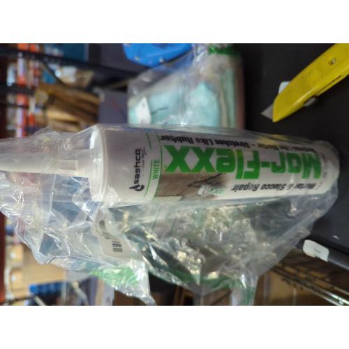 Sashco Mor-Flexx White Elastomeric Acrylic Latex Mortar and Stucco Repair Caulk 10.5 oz