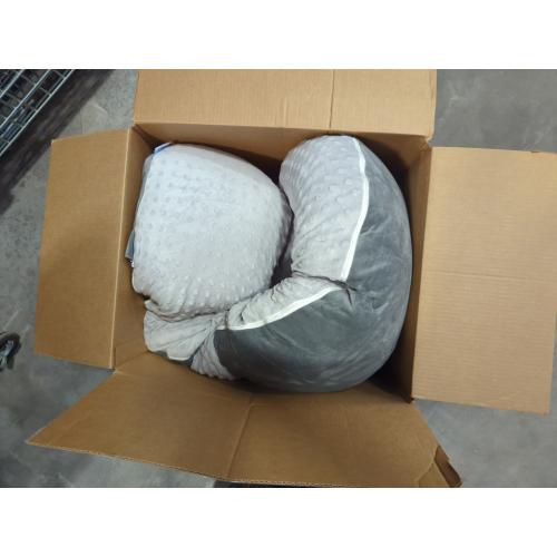 QUEEN ROSE Pregnancy Pillows for Sleeping, Extra Soft Maternity Pillow for Pregnant Women, F Shaped Body Pillow, Reversible Grey