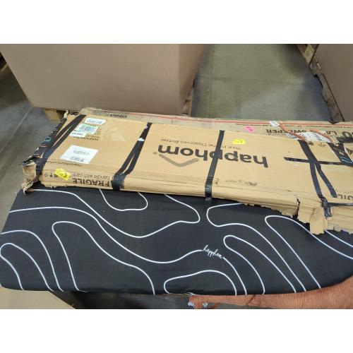 Ironing Board, Compact and Space Saver Ironing Board with Extra Thick 3 Layers Cover, Height Adjustable, Easy Storage with Smart Hanger and Heavy Duty Steel Legs, Black (13x43)