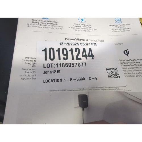 Anker PowerWave II 15W Qi Wireless Charging Pad (w/ Wall Charger) - Black