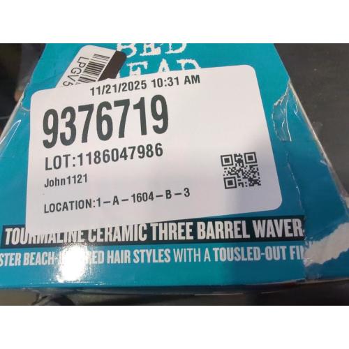 Bed Head Wave Affair Jumbo 3 Barrel Hair Waver | Quick Styling, Serious Hold, & Less Heat Damage | Heat Protectant Glove Included for Easy, Custom Styling