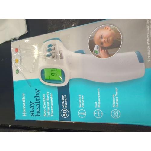 HoMedics Non-Contact Infrared Forehead Thermometer, Clinically Proven Fast Accurate Results, High-Fever Alert with 4-in-1 Readings