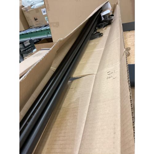 Urn 72 in. - 144 in. Adjustable Double Curtain Rod 1 in. in Antique Black with Finial