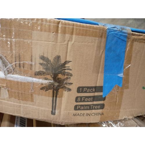 6FT Tall Triple Golden Cane Palm Tree (1 Pack), Large Faux Plants, UV Resistant Indoor/Outdoor Fake Plant in Black Cement Pot - Realistic Tropical Decor for Patio, Living Room, Office