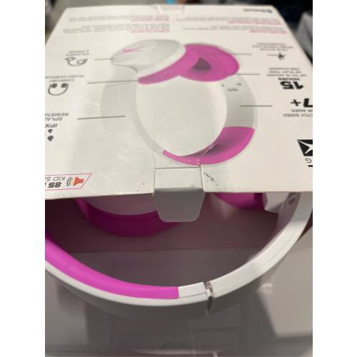 Altec Lansing KID SAFE 2-IN-1 MZX4500 - Headphones - on-ear - Bluetooth - wireless, wired - active noise canceling - 3.5 mm jack - whiteout pop pink