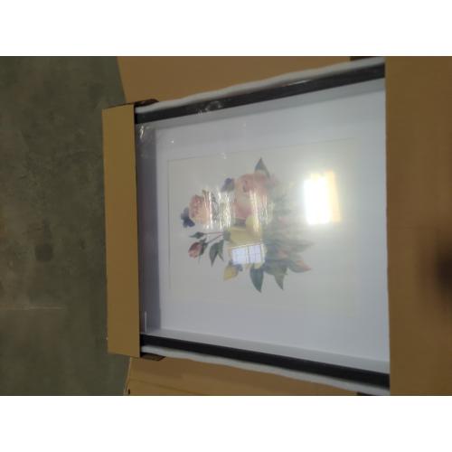 Black 16x20 EKMAX Shadow Box Frame in Black with Soft Linen Back - Composite Wood with Plexiglass for Wall and Tabletop