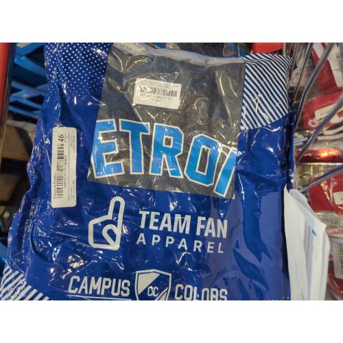 Size Large Color Gray Team Fan Apparel NFL Adult Gameday Hooded Sweatshirt - Poly Fleece Cotton Blend - Stay Warm and Represent Your Team in Style