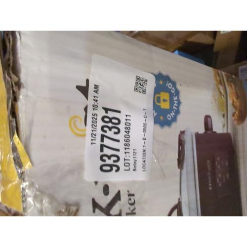 Crock-Pot 6qt Cook & Carry Programmable Slow Cooker Ceramic Lambrusco Red: 3 Settings, Dishwasher-Safe Parts, 210W