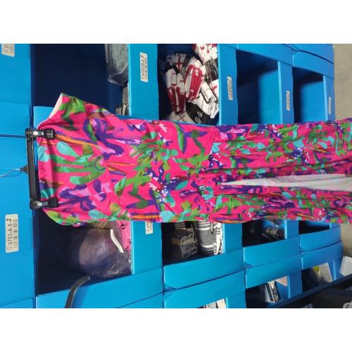 Size S Women Tube Top Dress Tiger Stripe Mesh Patchwork Maxi Dress Strapless Sexy High Slit Long Dresses Party Clubwear