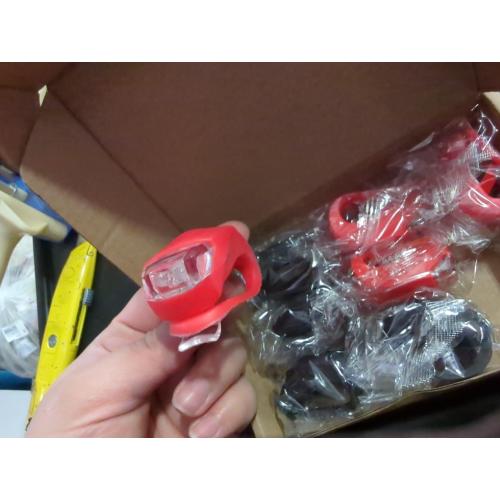 8 Pack Bicycle Light, Silicone LED Bike Light Set, 4 PCS Bike Headlight and 4 Pcs Taillight (Red & White)-Multi-Purpose Waterproof
