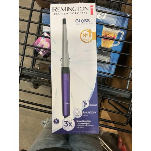 Remington Shine Therapy Argan Oil & Keratin Infused ½-1 Inch Tapered Curling Wand for Natural Curls, Includes Heat Glove