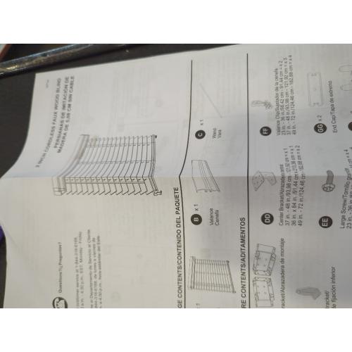 DEZ FURNISHINGS Cordless 2 Faux Wood Blind, 32 W x 48 H, White