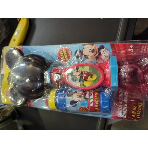 Little Kids Disney Mickey Mouse Light and Sound Musical Bubble Wand, Includes Bubble Solution, Multi (20511)