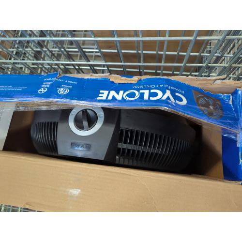 Lasko 20 in. 3 Speeds Cyclone Floor Fan in Black with 90 Degrees Tilt Adjustment, Built-In Carry Handle, Wall Mountable