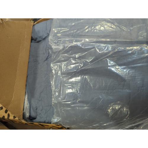 HORIMOTE HOME 100% Linen Front/100% Cotton Back Quilt Set King Size, Steel Blue Pre-Washed European Flax Linen Quilt, Diamond Stitch Bedspread Coverlet Bedding Set 3-Piece for All Seasons