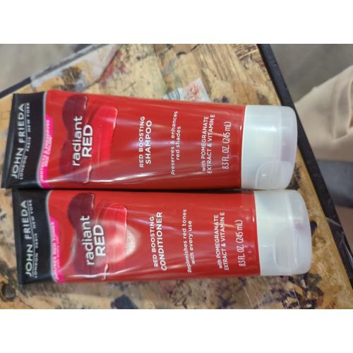 John Frieda Radiant Red Shampoo & Conditioner Bundle, Enhancing Shampoo & Conditioner, Helps Enhance Shades, with Pomegranate and Vitamin E